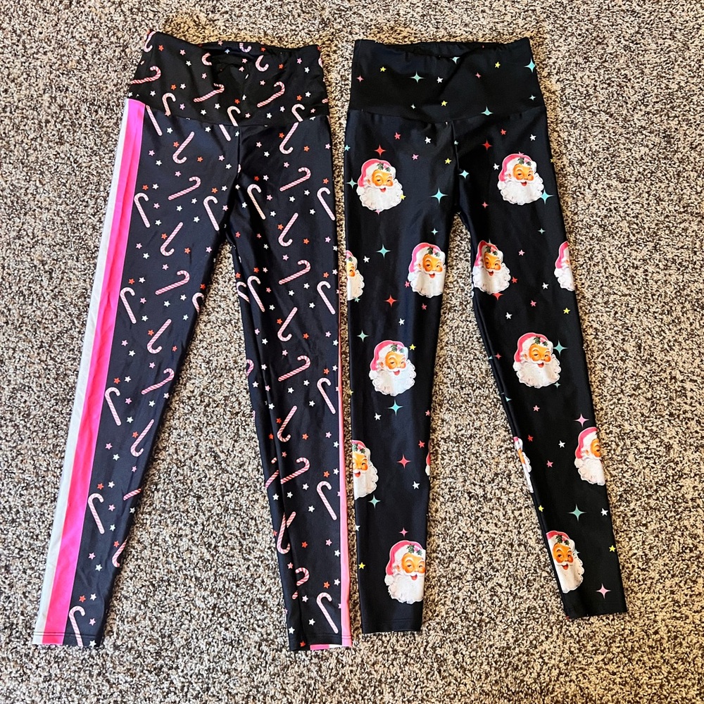 Two pairs Gold Sheep Leggings size XS